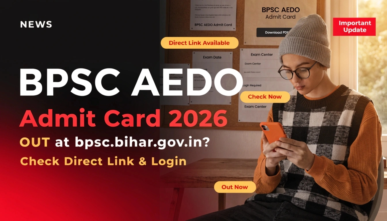 BPSC AEDO Admit Card 2026 OUT at bpsc.bihar.gov.in? Check Direct Link & Login