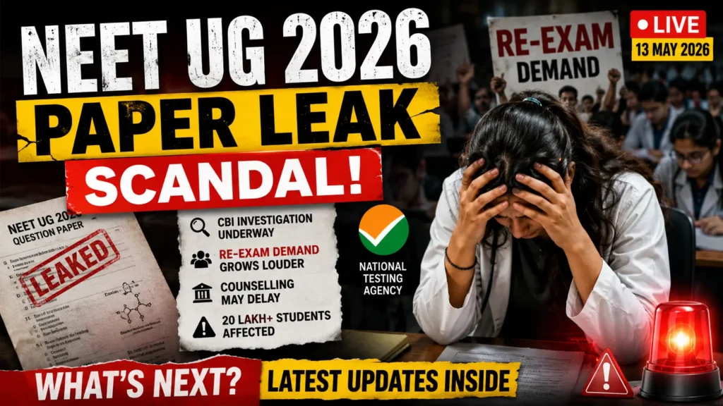 NEET UG Exam Paper Leak 2026 LIVE: Re-Exam Demand, CBI Investigation & Counselling Impact